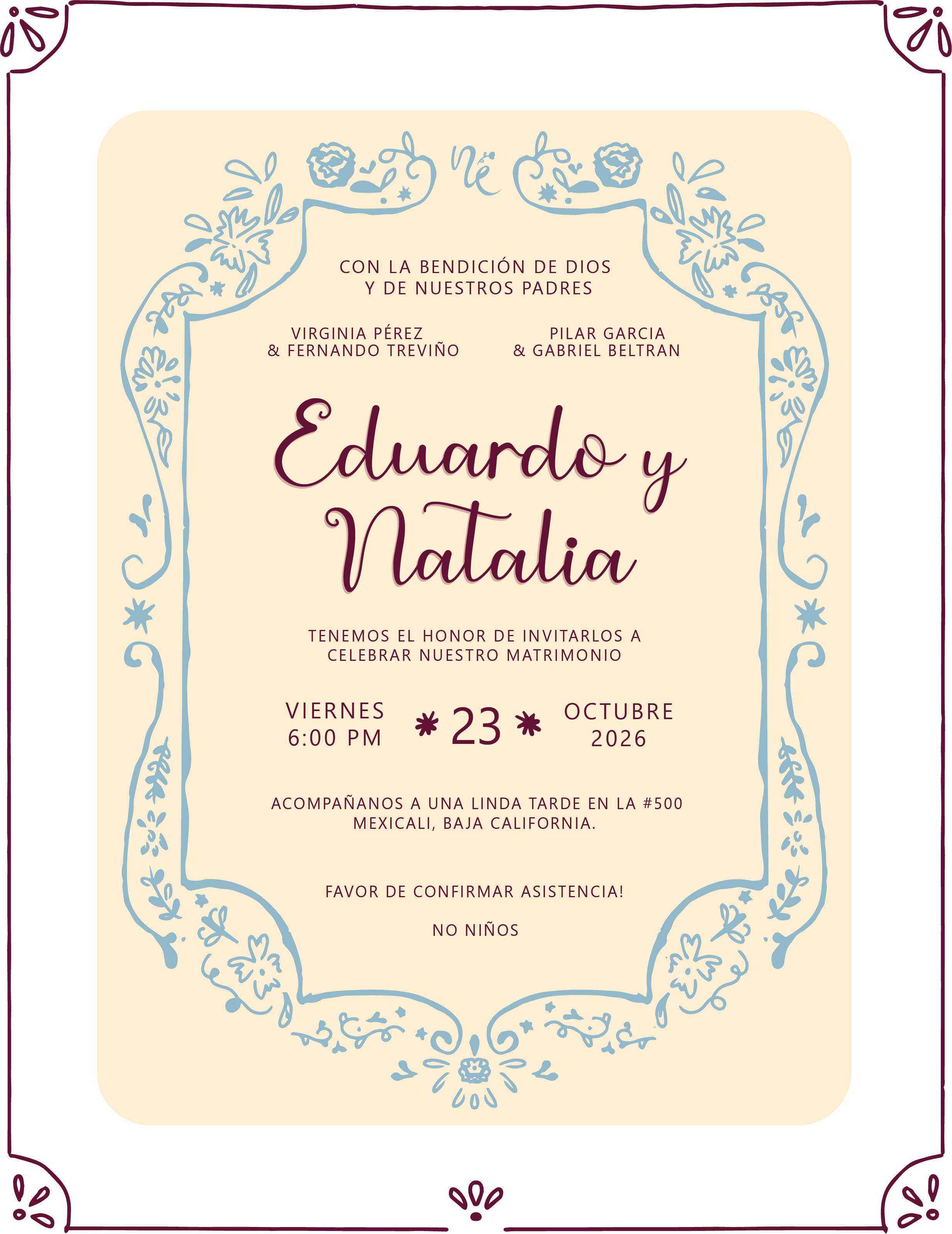 Invitación de boda